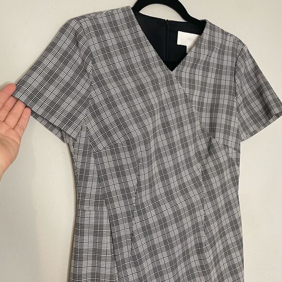 Hugo Boss Dirmala White Black Short Sleeve Sheath Dress - Picture 5 of 13